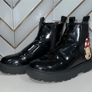 Disney Black Kids Boots with Character Accent